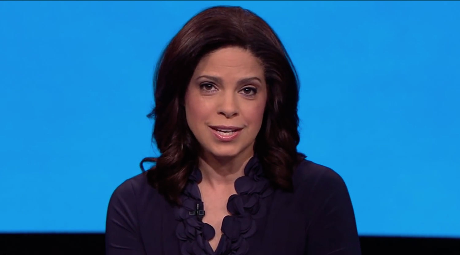 American broadcast journalist Soledad O'Brien addresses the assembly
