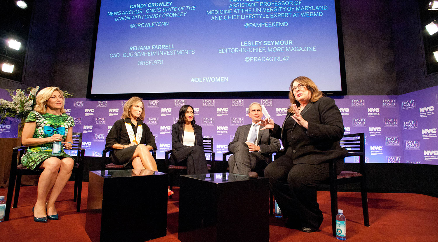 Lesley Seymour, Dr. Pamela Peeke, Rehana Farrell, Bob Roth, and Candy Crowley speak about meditation and stress.